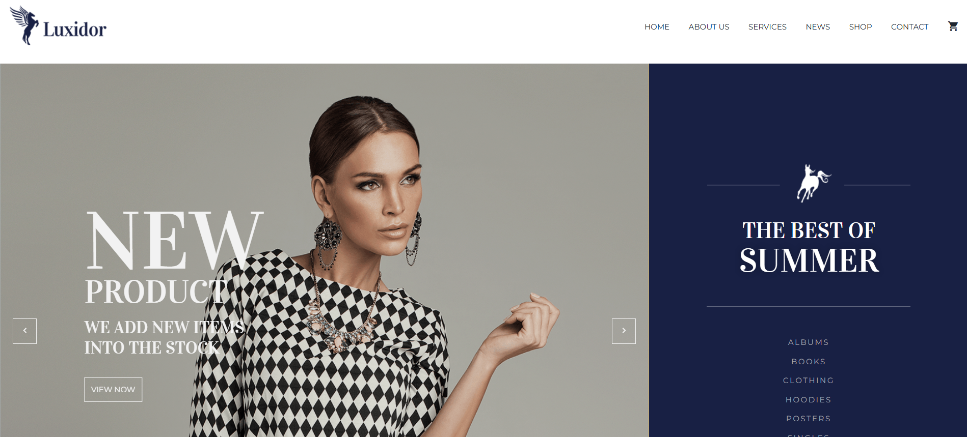 Site pour une boutique de vêtement